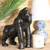 Gorilla Handcrafted Lifelike Leather Sculpture for Home or Office Decor