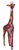 5-Foot Eclectic Bip Giraffe 60" Tall Purple Handmade Statue Patchwork Indian Fabrics Boho Hindi Style Large Decorative Figurine for Home Decor Hindu Wedding Gi