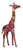 5-Foot Eclectic Bip Giraffe 60" Tall Purple Handmade Statue Patchwork Indian Fabrics Boho Hindi Style Large Decorative Figurine for Home Decor Hindu Wedding Gi