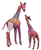 Eclectic Giraffe Statues 30in & 20in - Set of 2 Mother & Child Figurines Boho Chic Home Decor