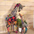 Eclectic Giraffe Statues 30in & 20in - Set of 2 Mother & Child Figurines Boho Chic Home Decor