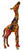 Eclectic Bip Giraffe 20in Tall Handmade Statue Patchwork Indian Fabrics Boho Hindi Style Large Decorative Figurine for Home Decor Hindu Wedding Gift
