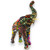 Eclectic Elephant 32" Large Boho Bip Statue Handmade Patchwork Indian Fabrics Trunk Up Unique Art Sculpture for Home Decor Hindu Wedding Gift