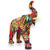 Eclectic Elephant 32" Large Boho Bip Statue Handmade Patchwork Indian Fabrics Trunk Up Unique Art Sculpture for Home Decor Hindu Wedding Gift