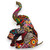 Black Bip Boho Patchwork Collection Handmade Decorative Home Decor Statue Large Figurine Unique Bohemian Eclectic Bright Fabric Indian Textile Recycled