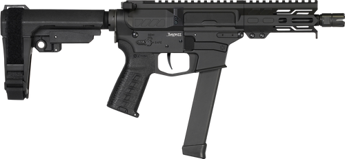 CMMG 99A890FAB Banshee MKGS 9mm Luger 33+1 5" Black Nitride Medium Taper Threaded Barrel, EML 4" M-LOK Handguards, Black Armor Cerakote Aluminum Picatinny Rail Receiver, CMMG Zeroed Grips