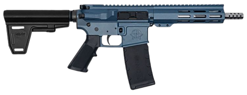 Great Lakes Firearms GL15223SSPBBLU AR-15  223 Wylde 30+1 7.50" Black Nitride Threaded Barrel, M-LOK Handguard, Blue Titanium Cerakote Aluminum Receiver w/Picatinny Rail, Black Polymer Mil-Spec Grip