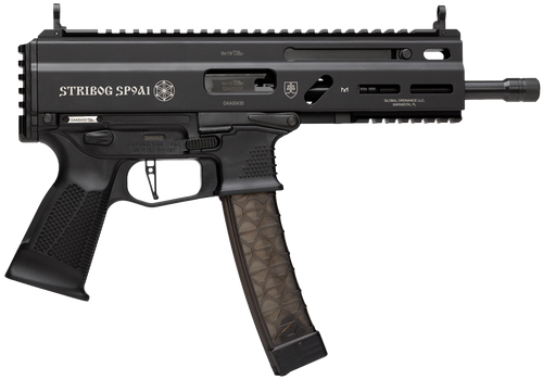Grand Power 8588005808378 SP9A1 Stribog 9mm Luger 30+1 8" Black Threaded Barrel, M-LOK Handguard, Black Aluminum Picatinny Rail Receiver, Black Polymer Grip, Thread Protector