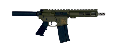 Great Lakes Firearms GL15223SSPODG AR-15 Pistol 223 Wylde 30+1 7.50" Stainless Barrel, OD Green Rec, 7" M-LOK Handguard, Buffer Tube (No Brace), Black A2 Grip