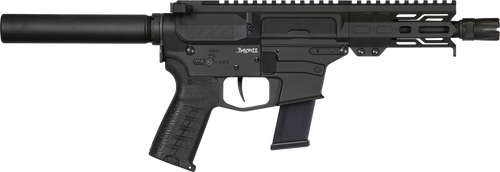 CMMG 45AE70FAB Banshee MKG 45 ACP 13+1 5" Black Nitride Medium Taper Threaded Barrel, EML 4" M-LOK Handguards, Black Armor Cerakote Aluminum Picatinny Rail Receiver, Pistol Tube, CMMG Zeroed Grips