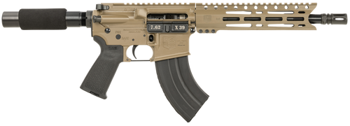 Diamondback DB1915O061 DB15  7.62x39mm 28+1 10", FDE, Carbon Lower, 9" M-LOK Handguard, Black Padded Buffer Tube/Magpul Grip