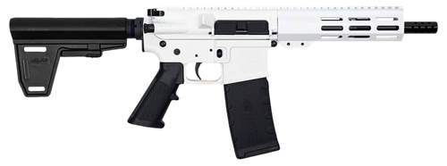 Great Lakes Firearms GL15223PBWHT AR-15  223 Wylde 30+1 7.50" Black Nitride Threaded Barrel, M-LOK Handguard, White Cerakote Aluminum Receiver w/Picatinny Rail, Black Polymer Mil-Spec Grip