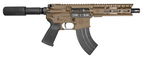 Diamondback DB1912O061 DB15  7.62x39mm 28+1 7", FDE, Carbon Lower, 6" M-LOK Handguard, Black Padded Buffer Tube/Magpul Grip