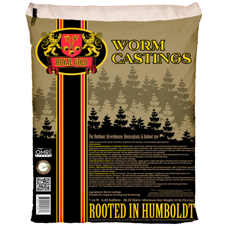 Royal Gold Earthworm Castings  1 CF