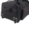 Black Collapsible Wheeled Campaign Deployment Bag with Backpack Straps