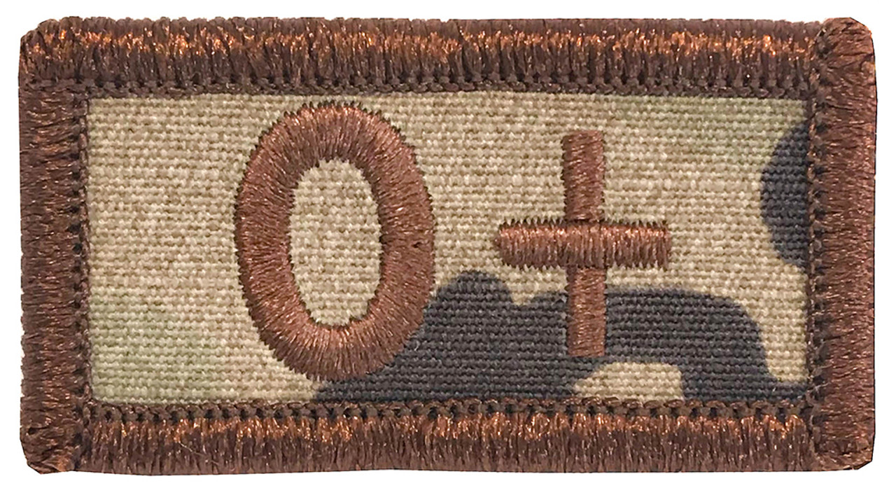 Blood Type O Positive Desert Version A Patch Hook And Loop