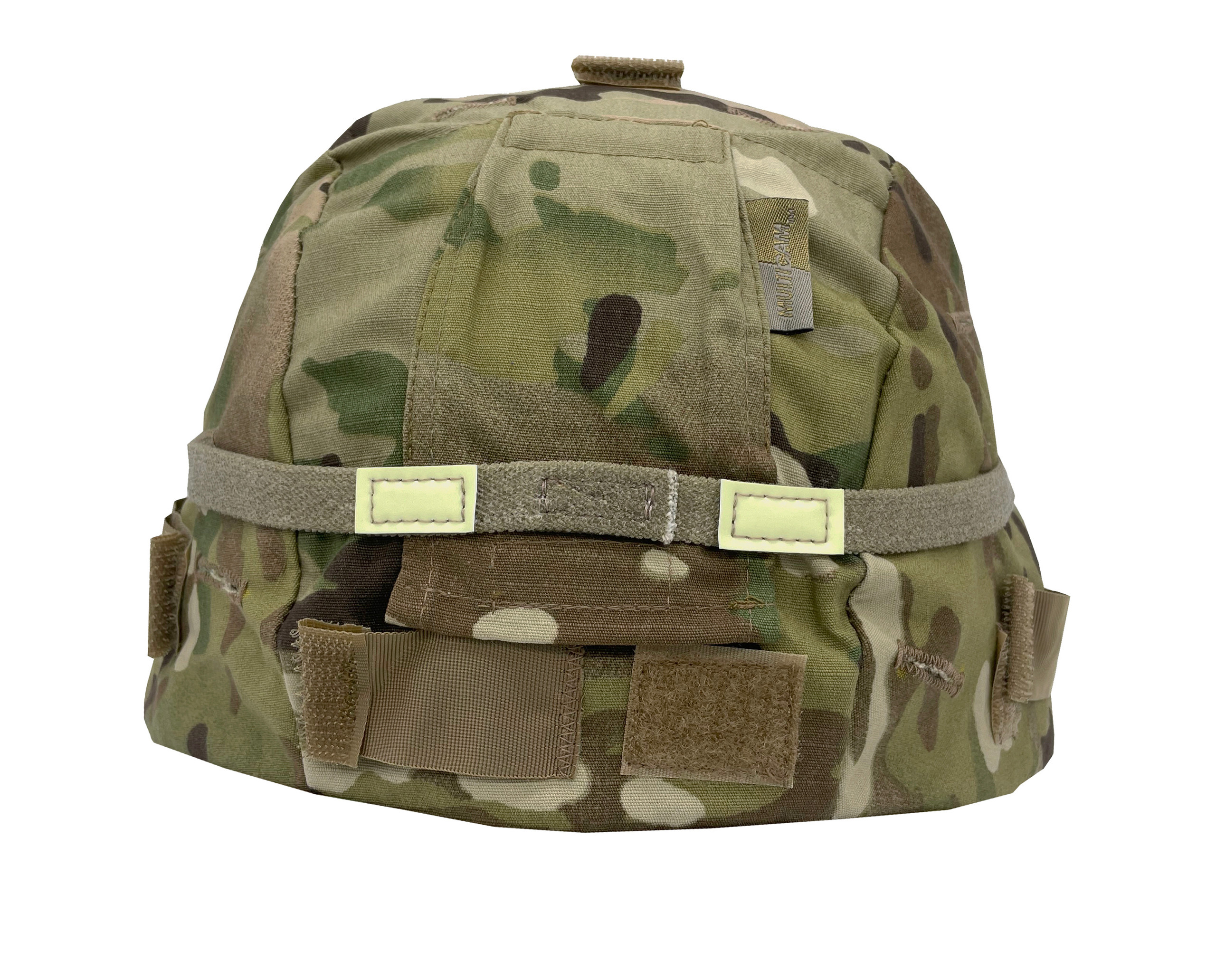 OCP Tan 499 Helmet Band with Cat Eyes and Name Embroidered