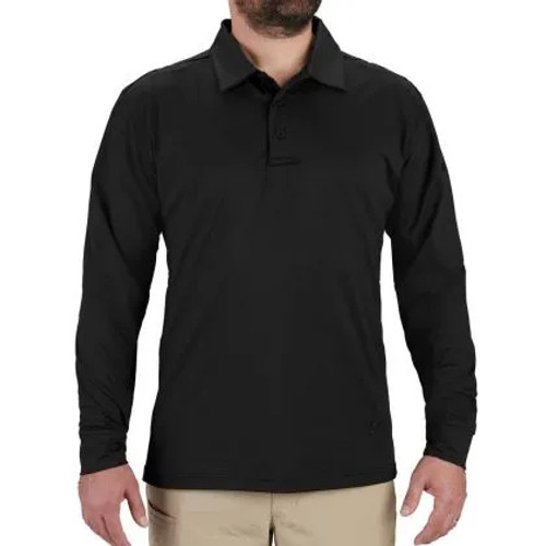 Propper® Men's EdgeTec Long Sleeve Polo (Black)