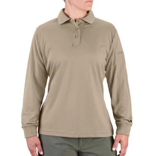 Propper® Women's Uniform Polo - Long Sleeve (Silver Tan)