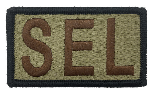 Multicam OCP SEL Patch with Hook Backing (Spice Brown Letters and Black Border)