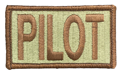 Multicam OCP PILOT Patch with Spice Brown Letters and Border with Hook Backing