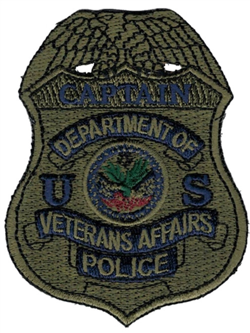 Subdued VA Police Badge Patch - Captain