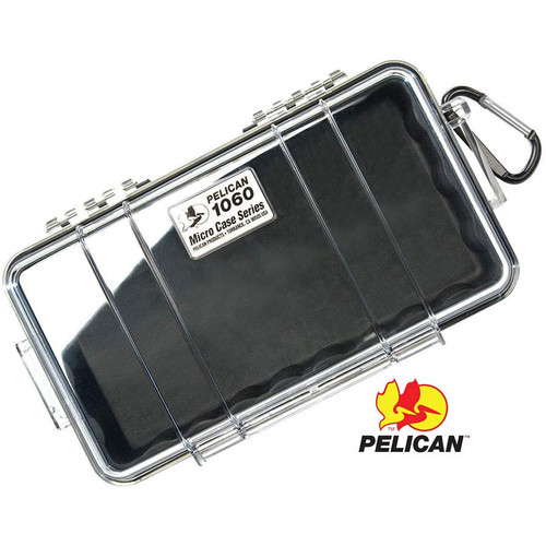 Pelican 1060 Micro Case with No Foam - Black Clear