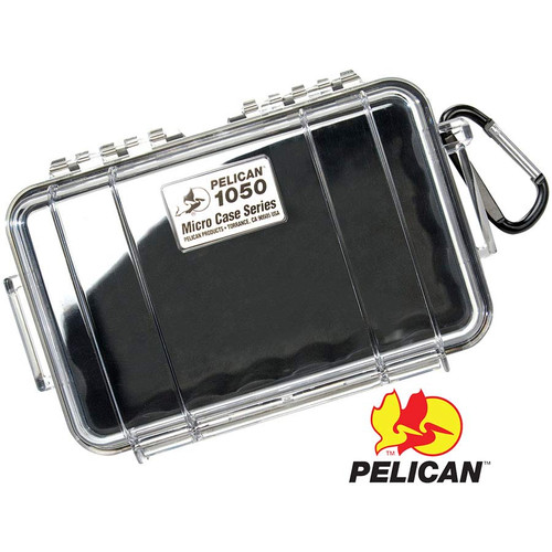 Pelican 1050 Micro Case with No Foam - Black Clear