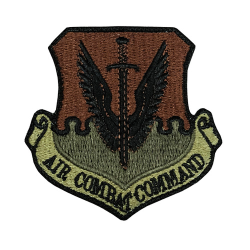 Multicam OCP ACC Air Combat Command Patch With Black Border With Hook Backing