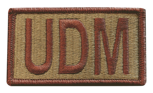 Multicam OCP UDM Patch with Hook Backing (Spice Brown Letters and Border)