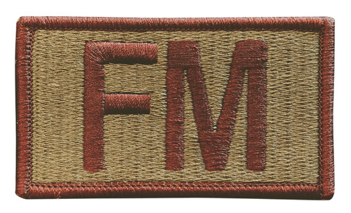 Multicam OCP FM Patch with Hook Backing (Spice Brown Letters and Border)