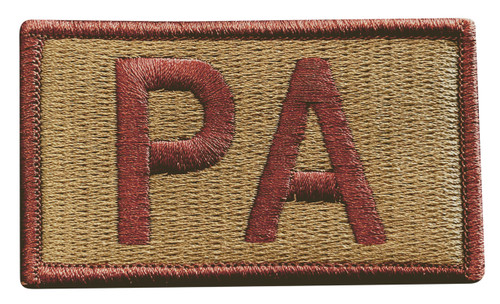 Multicam OCP PA Patch with Hook Backing (Spice Brown Letters and Border)