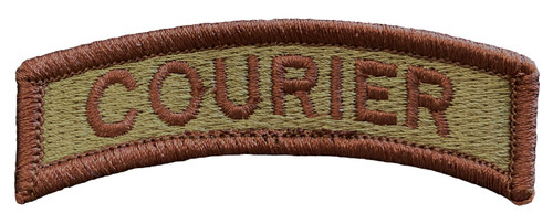 Multicam OCP COURIER Tab with Hook Backing (Spice Brown Letters and Border)