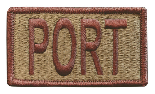 Multicam OCP PORT Patch with Hook Backing (Spice Brown Letters and Border)