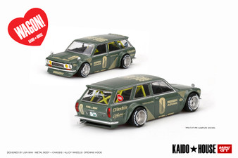 Mini GT Datsun KAIDO 510 Wagon Green