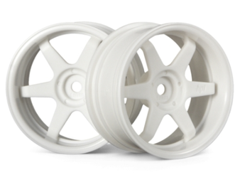 HPI TE37 Wheel 26mm White (6mm Offset) 2pcs