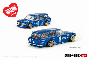 Mini GT Datsun KAIDO 510 Wagon Blue