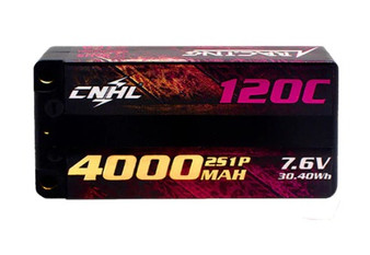 CNHL Racing Series LiHV 4000mAh 7.6V 2S 120C HV Shorty Hard Case Lipo Battery