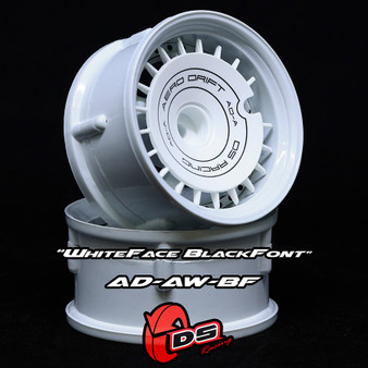 AERO DRIFT Wheel Cover - Slope White w/ Black Font