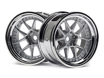 HPI 114636 DY-CHAMPION 26MM WHEEL (CHROME/SILVER/9MM OS/2PCS)