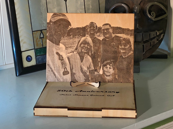 8" x 10" Laser Engraved Photograph with Easel