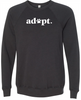Humane Society of the Lakes Adopt crewneck sweatshirt, unisex sizing.