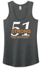 51 Strong | Ladies Tank - White/Orange Logo
