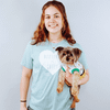 Humane Society of the Lakes Neutered is Cuter Tee Heather Dusty Blue 2