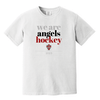 White Stacked Logo Angels Hockey | Comfort Colors Short Sleeve Tee