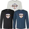 Custom adult long sleeve jersey shirt made from 100% airlume combed and ringspun cotton