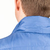 Embroidered puffer vest with insulated polyfill, water protection, and customizable decoration options
