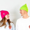Neon Pink and Green Funky Fargo Beanie
