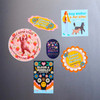 Custom Oval Magnets on Fridge