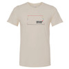 ND Pride State Outline Tee in Heather Cement